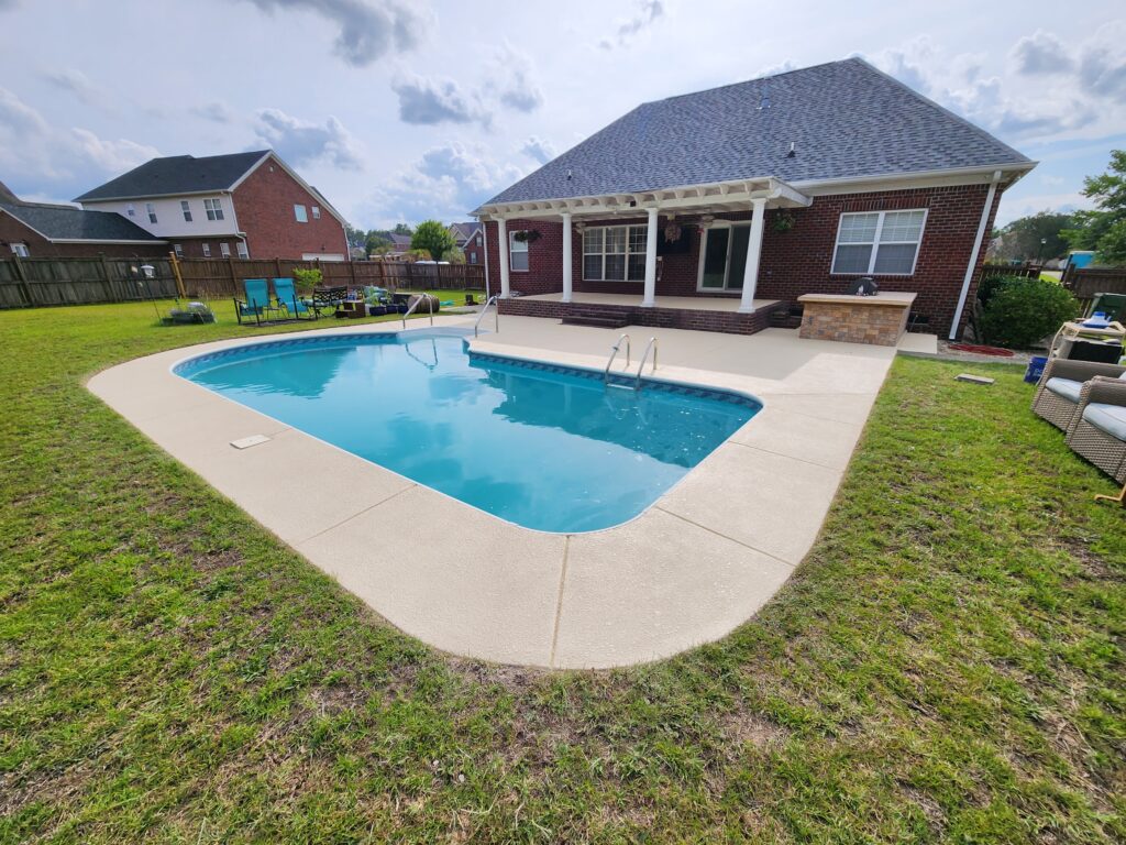 pool deck of a house